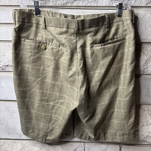 Pro Tour Men's Cool Play Golf Shorts Brown Plaid Size 38 10"inseam - Picture 3 of 9
